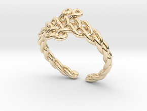 Knot ring in 14k Gold Plated Brass
