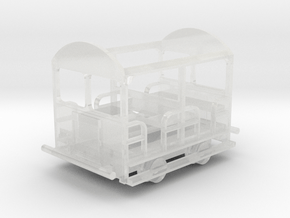 1/120 TT Scale Wickham Trolley in Clear Ultra Fine Detail Plastic
