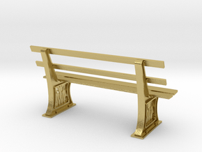 GWR Bench 7mm scale O gauge in Natural Brass