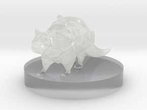 Raccoon mount in Clear Ultra Fine Detail Plastic