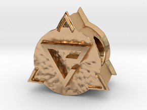 Stylish Quen Sign from The Witcher 3 Game Charm in Polished Bronze