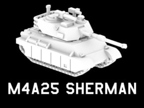 M4A25 Sherman in White Natural Versatile Plastic: 1:220 - Z