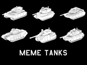 1:285 Scale Meme Tanks in Gray PA12
