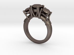ring30 in Polished Bronzed Silver Steel
