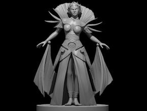 Elf Female Sorceress 2 in Clear Ultra Fine Detail Plastic