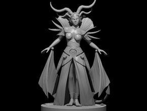Tiefling Female Sorceress 3 in Clear Ultra Fine Detail Plastic