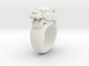 dragon ring in White Natural Versatile Plastic