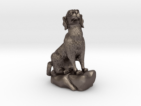 dog in Polished Bronzed-Silver Steel