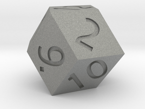d12 Rhombic Dodecahedron in Gray PA12