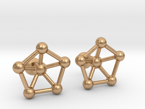 Carbon Atom Cufflinks in Natural Bronze