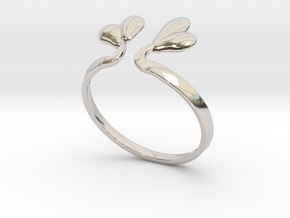 Leaves in Rhodium Plated Brass