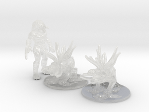 Predator Berserker Hounds 15mm miniature model set in Clear Ultra Fine Detail Plastic