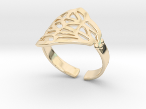 Voronoi based in 14k Gold Plated Brass