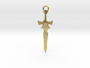 Silver Light keychain in Natural Brass