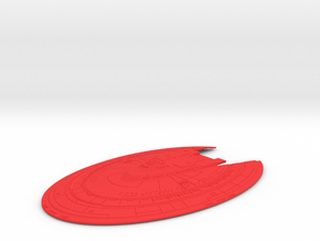 1/1400 Excelsior II Class Saucer Top in Red Smooth Versatile Plastic
