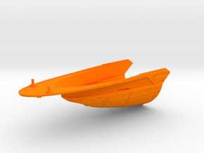 1/1400 Excelsior II Class Secondary Hull Front in Orange Smooth Versatile Plastic