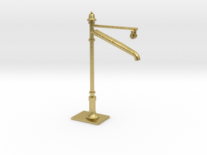 water Crane filling station Z scale in Natural Brass