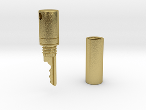 Cylinder Pendant Key - Precut to Kink3D in Natural Brass