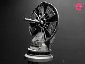 SNOW DISH TURRET 1/72 WITH SOLDIER in Clear Ultra Fine Detail Plastic