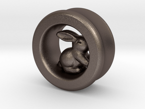 Rabbit Gauge, 1" in Polished Bronzed-Silver Steel