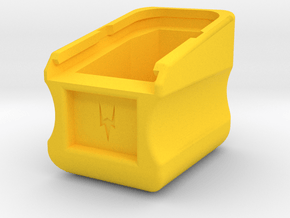 Glock +4 Mag Extension in Yellow Smooth Versatile Plastic