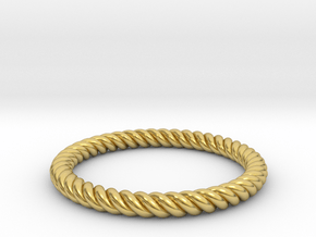 Rope Ring in Polished Brass