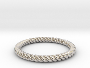 Rope Ring in Rhodium Plated Brass