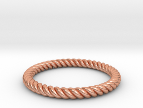 Rope Ring in Natural Copper