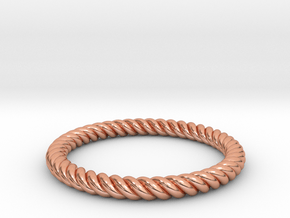 Rope Ring in Polished Copper