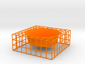 Tealight Holder in Orange Smooth Versatile Plastic