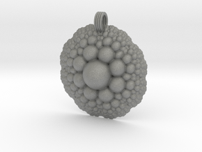 Sphere Fractal Pendant in Gray PA12 Glass Beads