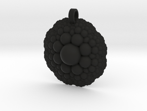 Sphere Fractal Pendant in Black Smooth Versatile Plastic