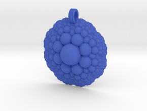 Sphere Fractal Pendant in Blue Smooth Versatile Plastic