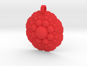 Sphere Fractal Pendant in Red Smooth Versatile Plastic