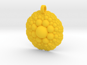 Sphere Fractal Pendant in Yellow Smooth Versatile Plastic