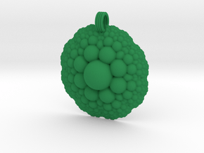 Sphere Fractal Pendant in Green Smooth Versatile Plastic