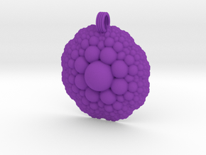 Sphere Fractal Pendant in Purple Smooth Versatile Plastic