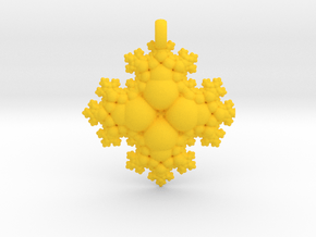 Fractal Pendant in Yellow Smooth Versatile Plastic