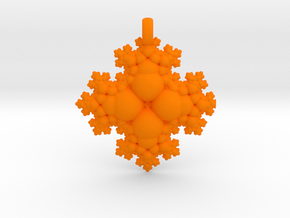 Fractal Pendant in Orange Smooth Versatile Plastic