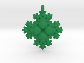 Fractal Pendant in Green Smooth Versatile Plastic