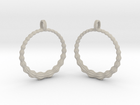 Groovy Earrings in Natural Sandstone