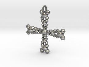 Cross Pendant in Natural Silver