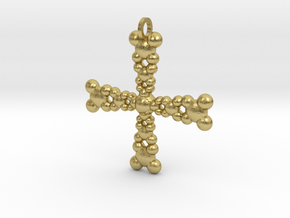 Cross Pendant in Natural Brass