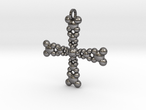 Cross Pendant in Processed Stainless Steel 316L (BJT)