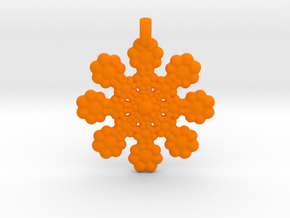 Wheel Pendant in Orange Smooth Versatile Plastic