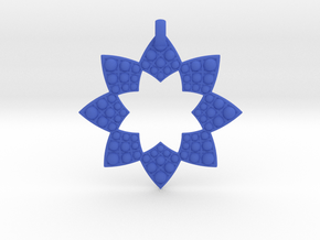 Fractal Flower Pendant in Blue Smooth Versatile Plastic