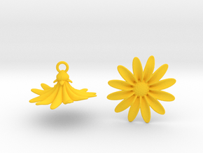 Daisies Earrings in Yellow Smooth Versatile Plastic