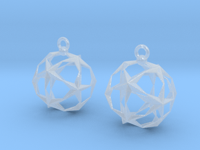 Stellated Dodecahedron Earrings in Accura 60
