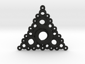 Recursive Knots Order 3 Pendant in Black Smooth Versatile Plastic