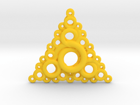 Recursive Knots Order 3 Pendant in Yellow Smooth Versatile Plastic